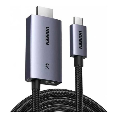 Адаптер UGREEN CM675 (55330) Unidirectional U-C to HDMI 4K 60Hz with 100W PD Fast Charging Adapter 2m Gray