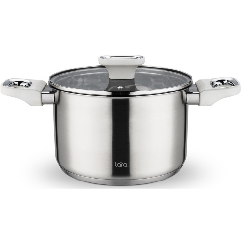 Кастрюля LARA LR02-260 Флора нерж