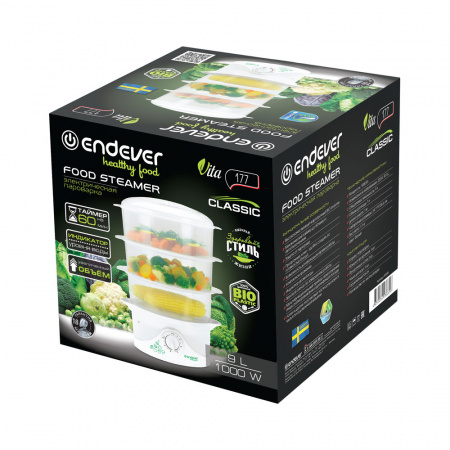 Пароварка Endever Vita-177 белый