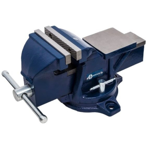 Тиски слесарные поворотные КОБАЛЬТ 245-985 наковальня, коробка