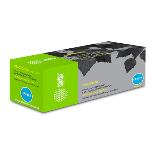 Картридж лазерный Cactus CS-CF382A CF382A желтый 2700стр для HP LJ Pro M476dn/M476nw/M476dw