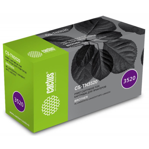 Тонер Картридж Cactus CS-TN3520 черный (20000стр.) для Brother HL L6400DW/L6900DW/L6900DWT Тонер Картридж Cactus CS-TN3520 черный (20000стр.) для Brother HL L6400DW/L6900DW/L6900DWT