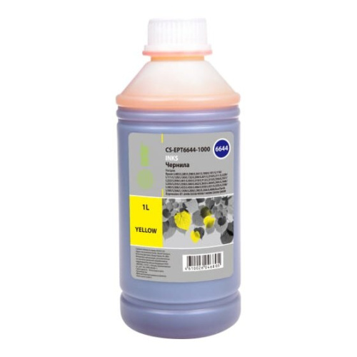 Чернила Cactus CS-EPT6644-1000 T6644 желтый 1000мл для Epson L100/L110/L120/L132/L200/L210/L222/L300/L312/L350/L355/L362/L366/L456/L550/L555/L566/L130