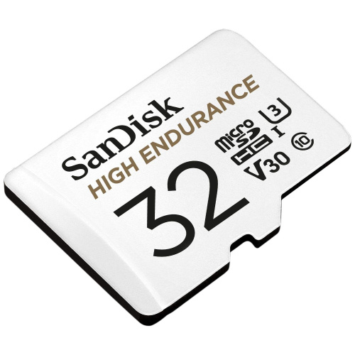 Карта памяти SanDisk microSD 32GB microSDHC Class 10 UHS-I U3 V30 (SDSQQNR-032G-GN6IA) High Endurance Video Monitoring Card