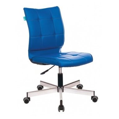 Кресло Бюрократ CH-330M/OR-03 без подлокотников синий искусственная кожа крестовина металл