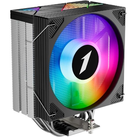 Кулер 1STPLAYER Cryo CY12L Black (CY12L-BK) / 4HPx6mm, single tower, 1x120mm ARGB fan, 750-1900 RPM, 57.6 CFM, 38.2 dBA