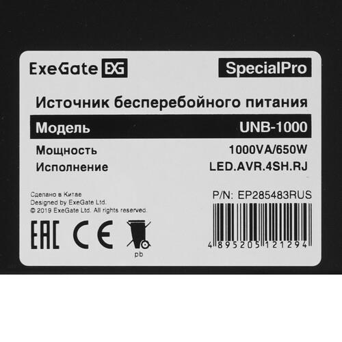 ИБП ExeGate SpecialPro UNB-1000.LED.AVR.EURO.RJ