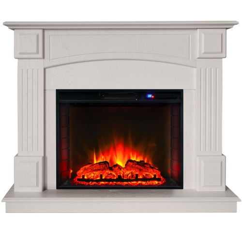 Электрокамин RealFlame Carolina 24/25,5 WT бьянко с очагом Sparta 25,5 LED