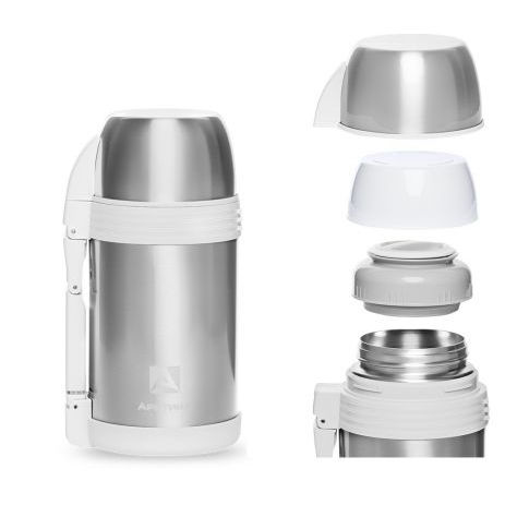 Термос Арктика 205-1200 (205-1200/SIL) 1л. серебристый/белый