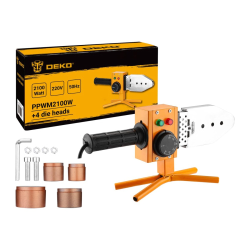 Сварочный аппарат для полипропиленовых труб DEKO PPWM 2100 W 063-4247 4 насадки Сварочный аппарат для полипропиленовых труб DEKO PPWM 2100 W 063-4247 4 насадки