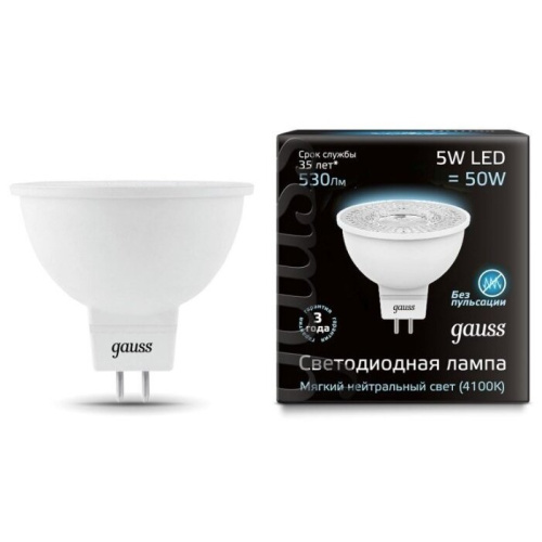 Лампочка Gauss 101505205 MR16 GU5.3 5W