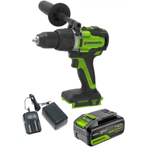 Дрель-шуруповерт Greenworks GD24DD140 (3707607CUB) с АКБ и ЗУ