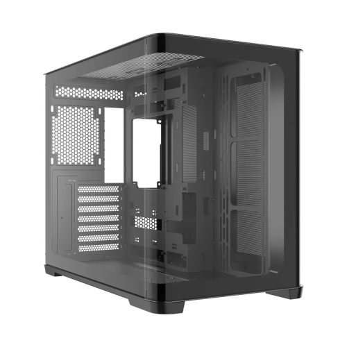 Корпус SAMA V60E Black (V60E-BKADA0X1-GL), без БП, Midi-Tower, TG, no fans, 2xUSB 3.0 + 1xUSB 3.2 Type-C, ATX, mITX