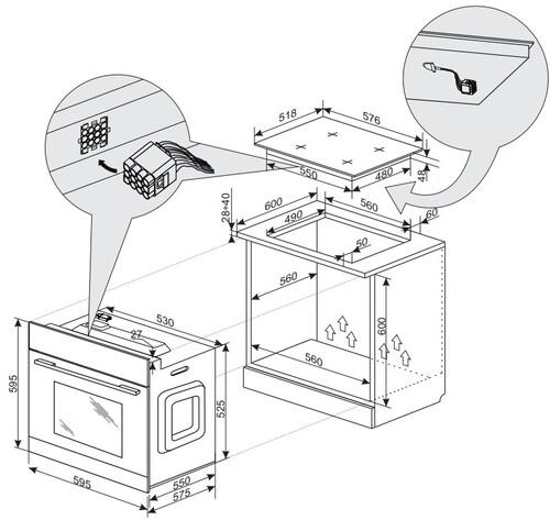 Электрический духовой шкаф Hansa BOEI681621 черный