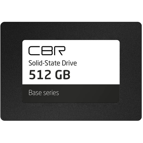 SSD CBR Base SSD-512GB-2.5-BS24b, 512 GB, 2.5, SATA III 6 Gbit/s, 3D TLC NAND, R/W speed up to 550/500 MB/s, TBW