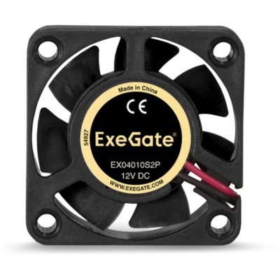 Вентилятор Exegate EX04010S2P EX283363RUS 40x40x10 мм, подшипник скольжения, 2pin, 5500RPM, 22dBA