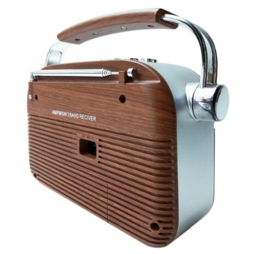 Радиоприемник Hyundai H-PSR200 дерево коричневое/серебристый
