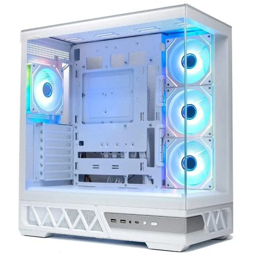 Корпус XASTRA Q700 4ARGB-C10-UC White (Q700-4FM12A-C10-UC-WH) ATX/Aquarium/Screewless/4x120mm ARGB PWM mirror fans/Argb+PWM HUB 10port/Type C