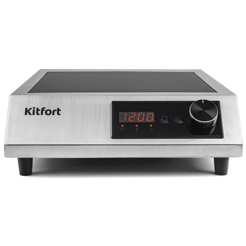 Плита настольная Kitfort КТ-142 серебристый/черный стеклокерамика