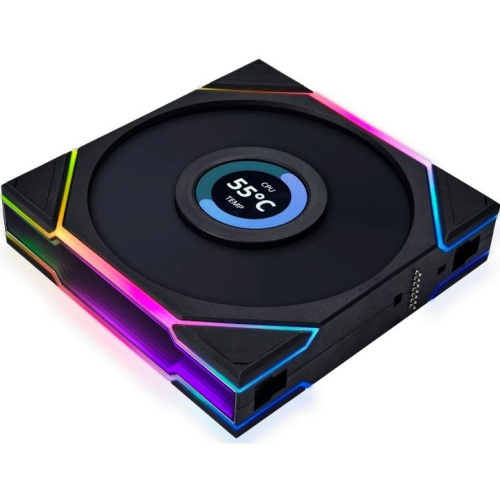Вентилятор Lian-Li Uni Fan TL 120 LCD Reverse ARGB (G99.12RTLLCD1B.00) 120х120x28 черный Ret