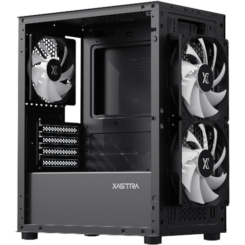 Корпус XASTRA A303M 3ARGB Black (A303M-2FC14A-1FC12A-D) mATX/Mesh tempered glass 2x140mm + 1x120mm ARGB PWM fans Door