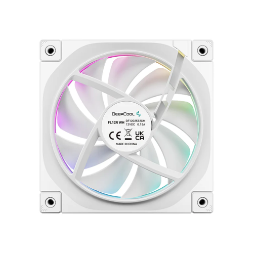 Вентилятор DEEPCOOL FL12R WH 120x120x25мм (PWM, ARGB, белый, 500-2150об/мин) Color Box