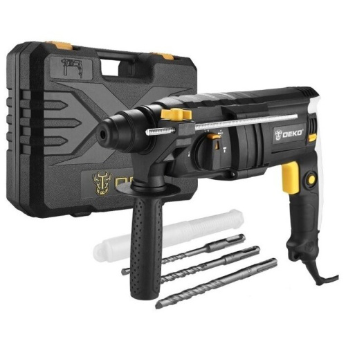Перфоратор DEKO DKH 850W в кейсе с набором из 3 буров SDS+ 063-4116