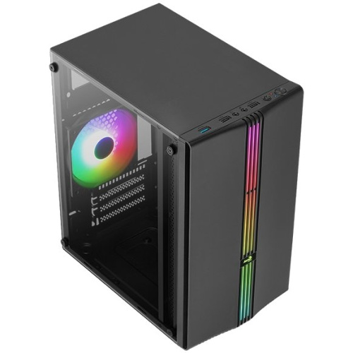 Корпус AeroCool EVO Mini-G-BK-v1 (4711099472352) MiniTower (mATX, USB3x1, USB2x2, 120mm RGB fan, без БП)