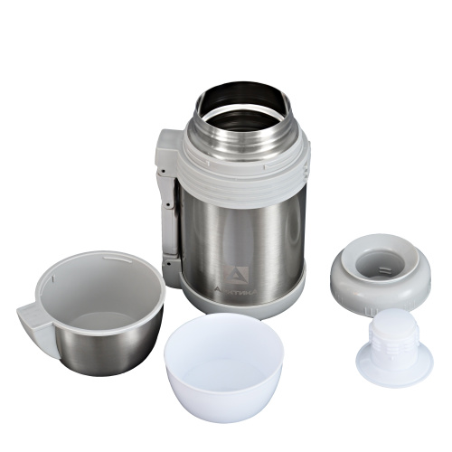 Термос Арктика 205-1000 (205-1000/SIL) 1л. серебристый/белый