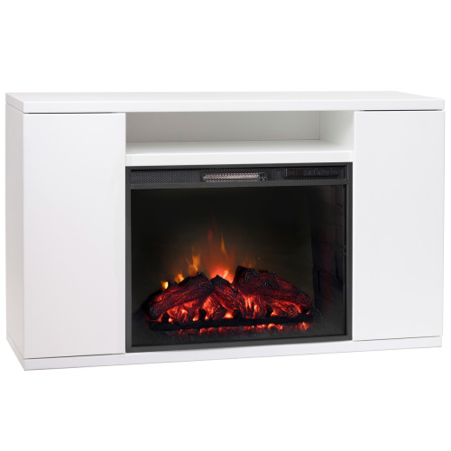 Электрокамин RealFlame Brooklyn 25,5 WT белый с очагом Sparta 25,5 LED