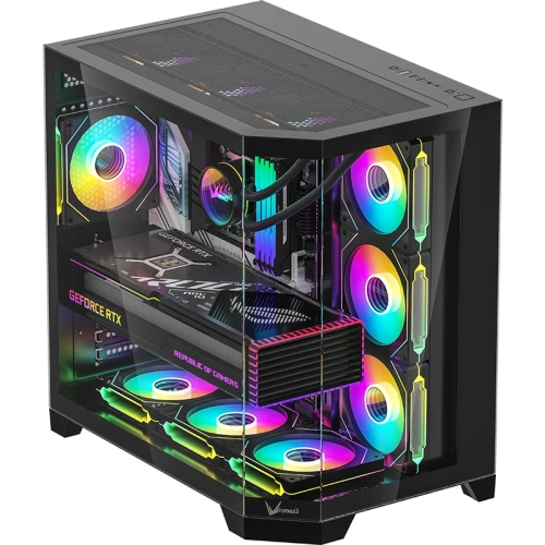 Корпус Formula V Line Crystal Z6 Black, ATX, Left Front Bevel side Tempered Glass, Type-C*1, USB3.0*2