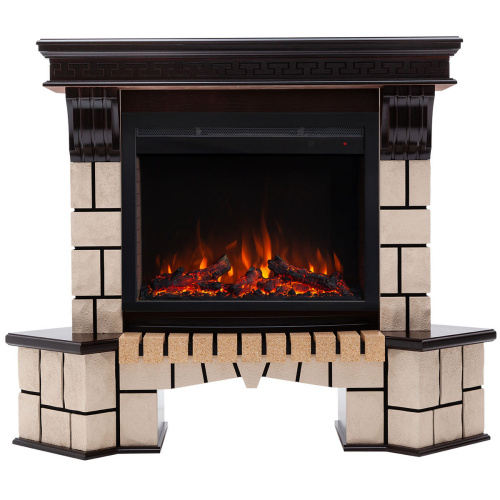 Электрокамин RealFlame Stone Coner AO античный дуб с очагом Saphir 25,5