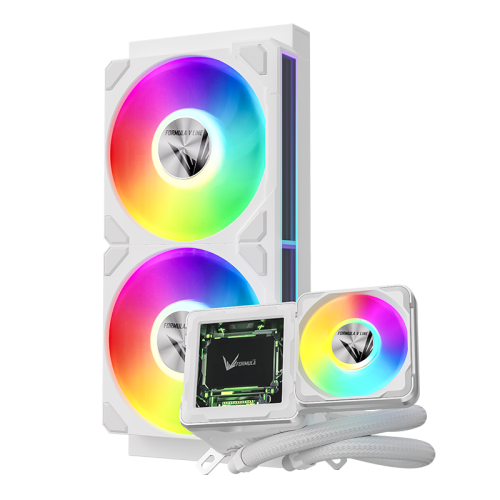 СВО Formula V Line Cryo Wing Digi 240 WH, 240mm, LCD 2.73", 2x120mm, ARGB fans, LGA115X/1200/1700/1851/1366/2011/2066, AM3/AM4