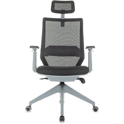 Кресло руководителя Бюрократ MC-G611NL-H (MC-G611NL-H/B/NEO-B) черный Elastic-102 с подголов. крестов.4-луч. пластик пластик серый