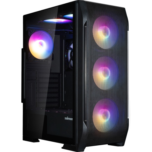 Корпус ZALMAN N7 Plus V2, ATX, Black, Window, 1xCombo (3.5” or 2.5”), 1 x 3.5”, 3 x 2.5”, 2xUSB2.0, 1xUSB3.0, Front 3x120mm RGB, Rear 1x120mm RGB