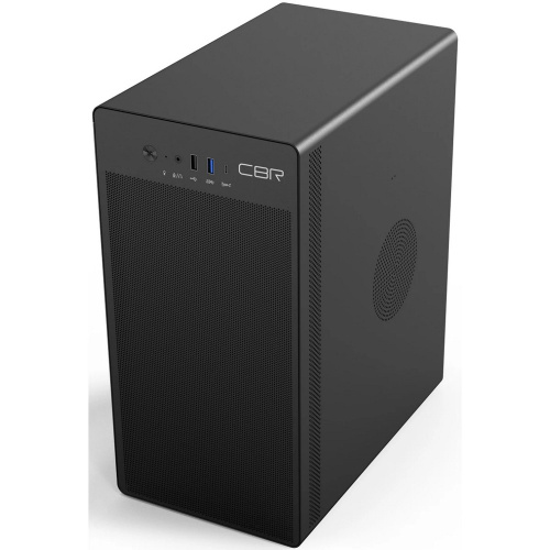 Корпус CBR V285 (PCC-MATX-V285-WPSU) mATX Minitower , без БП, 1*USB 3.0 Type-C, 1*USB 3.0, 1*USB 2.0, HD Audio+Mic, кабель питания 1.2м, Black