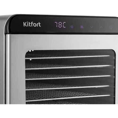 Сушка для фруктов и овощей Kitfort КТ-1947 11под. серебристый