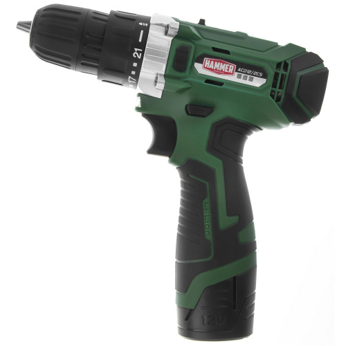 Дрель-шуруповерт аккумуляторная Hammer ACD12/2CS в кейсе 101-116