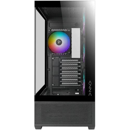 Корпус Azza Tiara (CSAZ-501B TIARA) черный без БП ATX 4x120mm 2xUSB3.0 1xUSB3.1 audio bott PSU