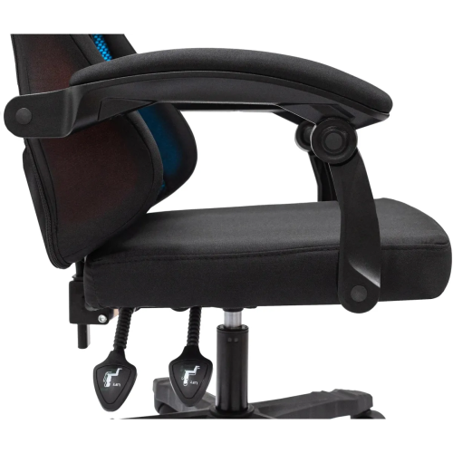 Кресло игровое KNIGHT Wolf RGB B ткань, черный