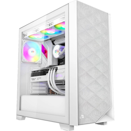 Корпус PcCooler C3D510 WH ARGB без БП, Tempered Glass Full Tower, White, TG, 0.7 SPCC, 3x120mm E-ATX, ATX, mITX 170/390/410mm 2x2.5", 7xPCI