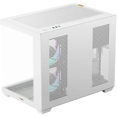 Корпус Ocypus Gamma C54 WH ARGB, (Gamma-C54-WHD300XX-GL) без БП, Midi-Tower, TG, 3x120mm 1xUSB-A 3.0 + 2xUSB 2.0, mATX, mITX White