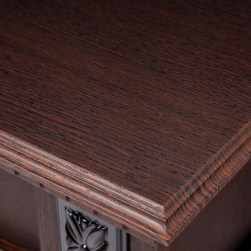 Электрокамин RealFlame Lilian DN орех с очагом Majestic Lux Black