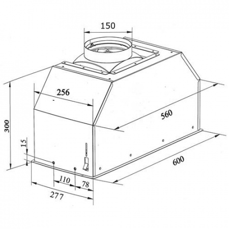 Вытяжка полновстраиваемая Hansa OMP6242BIH серебристый/черный