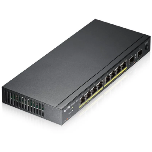Коммутатор Zyxel GS1100-10HP v2 (GS1100-10HP-EU0102F) 8G 2SFP 8PoE+ 130W неуправляемый