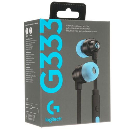 Проводные наушники Logitech G333 черный