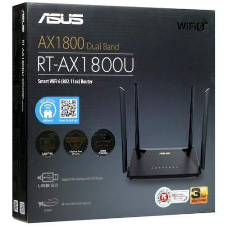 Wi-Fi роутер ASUS RT-AX1800U