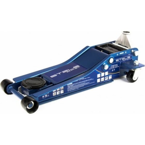 Домкрат STELS 51136 гидравлический подкатной, быстрый подъем 3т low profile quick lift 75-515мм