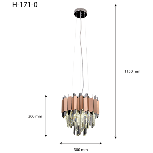 Люстра HIPER (H171-0) 6E1440Вт AB/black