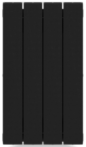 Биметаллический радиатор отопления Rifar Supremo 500 боковое подключение 4 секции антрацит